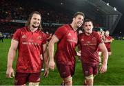 29 December 2018; Munster players from left, Arno Botha, Jean Kleyn and CJ Stander after the Guinness PRO14 Round 12 match between Munster and Leinster at Thomond Park in Limerick. Photo by Diarmuid Greene/Sportsfile