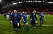 29 December 2018; Leinster players including Cian Healy, Ed Byrne, Rhys Ruddock, and Noel Reid after the Guinness PRO14 Round 12 match between Munster and Leinster at Thomond Park in Limerick. Photo by Diarmuid Greene/Sportsfile