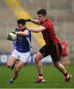30 December 2018; Sean O'Connor of Cavan in action against Aaron McClements of Down during the Bank of Ireland Dr McKenna Cup Round 1 match between Cavan and Down at Kingspan Breffni Park in Cavan. Photo by Harry Murphy/Sportsfile