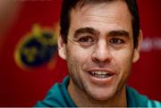 31 December 2018; Head coach Johann van Graan during a Munster Rugby press conference at the University of Limerick in Limerick. Photo by Diarmuid Greene/Sportsfile