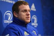 31 December 2018; Seán Cronin during a Leinster Rugby press conference at Leinster Rugby Headquarters in Dublin. Photo by Ramsey Cardy/Sportsfile
