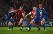 29 December 2018; Keith Earls of Munster is tackled by Jordan Larmour of Leinster during the Guinness PRO14 Round 12 match between Munster and Leinster at Thomond Park in Limerick. Photo by Diarmuid Greene/Sportsfile