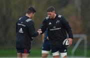 31 December 2018; Calvin Nash and Dan Goggin play a game of Rock-Paper-Scissors during Munster Rugby squad training at the University of Limerick in Limerick. Photo by Diarmuid Greene/Sportsfile