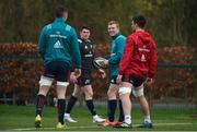 31 December 2018; Peter O'Mahony, Keith Earls, and Billy Holland in conversation during Munster Rugby squad training at the University of Limerick in Limerick. Photo by Diarmuid Greene/Sportsfile