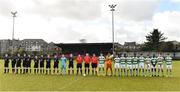 27 October 2018; The Finn Harps and Shamrock Rovers teams before the SSE Airtricity U17 League Final match between Finn Harps and Shamrock Rovers at Maginn Park in Buncrana, Donegal. Photo by Oliver McVeigh/Sportsfile
