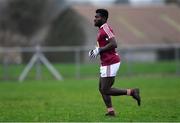 29 December 2018; Boidu Sayeh of Westmeath during the Bord na Móna O'Byrne Cup Round 2 match between Westmeath and Offaly at Lakepoint Park, St Loman's GAA Club, in Mullingar, Westmeath. Photo by Piaras Ó Mídheach/Sportsfile