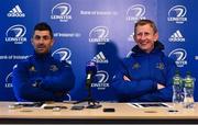 4 January 2019; Rob Kearney, left, and head coach Leo Cullen, right, during a Leinster Rugby Press Conference at the RDS Arena in Dublin. Photo by Seb Daly/Sportsfile