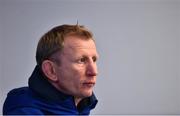 4 January 2019; Head coach Leo Cullen during a Leinster Rugby Press Conference at the RDS Arena in Dublin. Photo by Seb Daly/Sportsfile