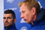 4 January 2019; Rob Kearney, left, during a Leinster Rugby Press Conference at the RDS Arena in Dublin. Photo by Seb Daly/Sportsfile