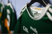 5 January 2019; A detailed view of the Kerry jersey hanging in the dressing room ahead of the Co-Op Superstores Munster Hurling League 2019 match between Tipperary and Kerry at MacDonagh Park in Nenagh, Co. Tipperary. Photo by Eóin Noonan/Sportsfile