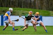 5 January 2019; Micheal O'Leary of Kerry in action against Barry Heffernan of Tipperary during the Co-Op Superstores Munster Hurling League 2019 match between Tipperary and Kerry at MacDonagh Park in Nenagh, Co. Tipperary. Photo by Eóin Noonan/Sportsfile