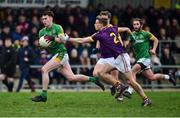 5 January 2019; Darragh Campion of Meath in action against Martin O'Connor of Wexford during the Bord na Móna O'Byrne Cup Round 3 match between Wexford and Meath at St Patrick's Park in Wexford. Photo by Matt Browne/Sportsfile