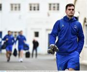 5 January 2019; Conor O'Brien of Leinster arrives prior to the Guinness PRO14 Round 13 match between Leinster and Ulster at the RDS Arena in Dublin. Photo by Seb Daly/Sportsfile