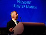 5 January 2019;  Leinster Branch President Lorcan Balfe speaks during the Leinster Rugby Junior Lunch at the Ballsbridge Hotel in Dublin. The Leinster Rugby Junior Lunch was held in the Ballsbridge Hotel this afternoon. This is the second year that the lunch has been held in celebration of Junior Rugby in Leinster. Photo by Harry Murphy/Sportsfile