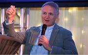 5 January 2019; Ireland Rugby head coach Joe Schmidt talks during the Leinster Rugby Junior Lunch at the Ballsbridge Hotel in Dublin. The Leinster Rugby Junior Lunch was held in the Ballsbridge Hotel this afternoon. This is the second year that the lunch has been held in celebration of Junior Rugby in Leinster. Photo by Harry Murphy/Sportsfile