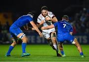 5 January 2019; Greg Jones of Ulster is tackled by Max Deegan, left, and Scott Penny of Leinster during the Guinness PRO14 Round 13 match between Leinster and Ulster at the RDS Arena in Dublin. Photo by Seb Daly/Sportsfile