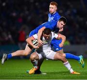 5 January 2019; Johnny McPhillips of Ulster is tackled by Conor O'Brien of Leinster during the Guinness PRO14 Round 13 match between Leinster and Ulster at the RDS Arena in Dublin. Photo by Ramsey Cardy/Sportsfile