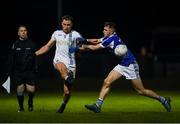 5 January 2019; Dean Healy of Wicklow in action against Trevor Collins of Laois during the Bord na Móna O'Byrne Cup Round 3 match between Wiclow and Laois at Bray Emmets GAA Club in Bray, Wicklow. Photo by Harry Murphy/Sportsfile
