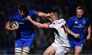 5 January 2019; Max Deegan of Leinster is tackled by James Hume of Ulster during the Guinness PRO14 Round 13 match between Leinster and Ulster at the RDS Arena in Dublin. Photo by Ramsey Cardy/Sportsfile