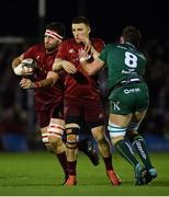 5 January 2019; Andrew Conway of Munster concedes a penalty for crossing in front of team-mate Jean Kleyn under pressure from Eoghan Masterson of Connacht during the Guinness PRO14 Round 13 match between Connacht and Munster at the Sportsground in Galway. Photo by Diarmuid Greene/Sportsfile