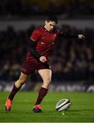 5 January 2019; Joey Carbery of Munster kicks a conversion during the Guinness PRO14 Round 13 match between Connacht and Munster at the Sportsground in Galway. Photo by Diarmuid Greene/Sportsfile