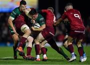5 January 2019; Dave Heffernan of Connacht is tackled by Peter O'Mahony, Keith Earls and Alby Mathewson of Munster during the Guinness PRO14 Round 13 match between Connacht and Munster at the Sportsground in Galway. Photo by Piaras Ó Mídheach/Sportsfile