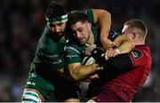 5 January 2019; Caolin Blade of Connacht, supported by team mate Colby Fainga’a, left, is tackled by Keith Earls of Munster during the Guinness PRO14 Round 13 match between Connacht and Munster at the Sportsground in Galway. Photo by Piaras Ó Mídheach/Sportsfile
