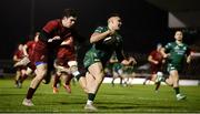 5 January 2019; Cian Kelleher of Connacht gets away from Alex Wootton of Munster on his way to scoring his side's second try during the Guinness PRO14 Round 13 match between Connacht and Munster at the Sportsground in Galway. Photo by Diarmuid Greene/Sportsfile