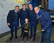 5 January 2019; Leinster players Jonathan Sexton, Garry Ringrose and Jordan Larmour meet and greet supporters in 'Autograph Alley' prior to the Guinness PRO14 Round 13 match between Leinster and Ulster at the RDS Arena in Dublin. Photo by Seb Daly/Sportsfile