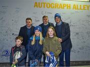 5 January 2019; Leinster players Jonathan Sexton, Garry Ringrose and Jordan Larmour meet and greet supporters in 'Autograph Alley' prior to the Guinness PRO14 Round 13 match between Leinster and Ulster at the RDS Arena in Dublin. Photo by Seb Daly/Sportsfile