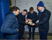 5 January 2019; Leinster players Jonathan Sexton, Garry Ringrose and Jordan Larmour meet and greet supporters in 'Autograph Alley' prior to the Guinness PRO14 Round 13 match between Leinster and Ulster at the RDS Arena in Dublin. Photo by Seb Daly/Sportsfile