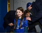 5 January 2019; Leinster players Jonathan Sexton, Garry Ringrose and Jordan Larmour meet and greet supporters in 'Autograph Alley' prior to the Guinness PRO14 Round 13 match between Leinster and Ulster at the RDS Arena in Dublin. Photo by Seb Daly/Sportsfile