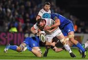 5 January 2019; Andrew Warwick of Ulster is tackled by Mick Kearney of Leinster during the Guinness PRO14 Round 13 match between Leinster and Ulster at the RDS Arena in Dublin. Photo by Brendan Moran/Sportsfile