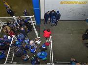5 January 2019; Leinster players Jonathan Sexton, Garry Ringrose and Jordan Larmour meet and greet supporters in 'Autograph Alley' prior to the Guinness PRO14 Round 13 match between Leinster and Ulster at the RDS Arena in Dublin. Photo by Seb Daly/Sportsfile