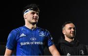 5 January 2019; Max Deegan, left, and Jamison Gibson-Park of Leinster during the Guinness PRO14 Round 13 match between Leinster and Ulster at the RDS Arena in Dublin. Photo by Ramsey Cardy/Sportsfile