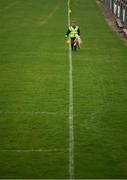 6 January 2019; Mícheál Doherty puts out the flags prior to the Connacht FBD League Preliminary Round match between Leitrim and Mayo at Avantcard Páirc Seán Mac Diarmada in Carrick-on-Shannon, Co Leitrim. Photo by Stephen McCarthy/Sportsfile