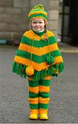 6 January 2019; Donegal supporter Cassy Rose Melly, aged four, from Dungloe, Co. Donegal poses for a picture before the Bank of Ireland Dr McKenna Cup Round 2 match between Down and Donegal at Pairc Esler, Newry, Co. Down. Photo by Oliver McVeigh/Sportsfile