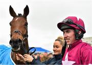 6 January 2019; Jockey Jack Kennedy with Battleoverdoyen after winning the Lawlor's of Naas Novice Hurdle at Naas Racecourse in Kildare. Photo by Seb Daly/Sportsfile