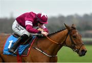 6 January 2019; Battleoverdoyen, with Jack Kennedy up, on their way to winning the Lawlor's of Naas Novice Hurdle at Naas Racecourse in Kildare. Photo by Seb Daly/Sportsfile