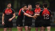 6 January 2019; Mayo's penalty takers, from left, Brian Reape, Jason Doherty, Evan Regan, Ciaran Tracey and Fergal Boland during a penalty shoot-out after the Connacht FBD League Preliminary Round match between Leitrim and Mayo ended in a draw at Avantcard Páirc Seán Mac Diarmada in Carrick-on-Shannon, Co Leitrim. Photo by Stephen McCarthy/Sportsfile