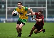 6 January 2019; Hugh McFadden of Donegal in action against Gerard Collins of Down during the Bank of Ireland Dr McKenna Cup Round 2 match between Down and Donegal at Pairc Esler, Newry, Co. Down. Photo by Oliver McVeigh/Sportsfile