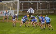 6 January 2019; Players from both sides attempt to gain possession of the sliotar during the Bord na Mona Walsh Cup Round 3 match between Laois and Dublin at O'Moore Park in Portlaoise, Laois. Photo by Brendan Moran/Sportsfile