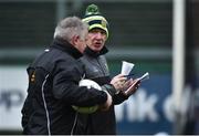 6 January 2019; Donegal manager Declan Bonner, right, with selector Stephen Rochford before the Bank of Ireland Dr McKenna Cup Round 2 match between Down and Donegal at Pairc Esler, Newry, Co. Down. Photo by Oliver McVeigh/Sportsfile