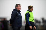 6 January 2019; Leitrim manager Terry Hyland and coach Jason O'Reilly, right, during the Connacht FBD League Preliminary Round match between Leitrim and Mayo at Avantcard Páirc Seán Mac Diarmada in Carrick-on-Shannon, Co Leitrim. Photo by Stephen McCarthy/Sportsfile