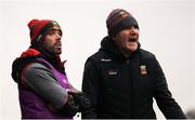 6 January 2019; Mayo coach James Burke and manager James Horan, right, during the Connacht FBD League Preliminary Round match between Leitrim and Mayo at Avantcard Páirc Seán Mac Diarmada in Carrick-on-Shannon, Co Leitrim. Photo by Stephen McCarthy/Sportsfile