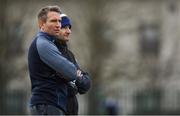 6 January 2019; Laois manager Eddie Brennan with strength & conditioning coach Niall Corcoran, right, prior to the Bord na Mona Walsh Cup Round 3 match between Laois and Dublin at O'Moore Park in Portlaoise, Laois. Photo by Brendan Moran/Sportsfile
