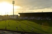 6 January 2019; Shane Barrett of Dublin takes a sideline cut during the Bord na Mona Walsh Cup Round 3 match between Laois and Dublin at O'Moore Park in Portlaoise, Laois. Photo by Brendan Moran/Sportsfile