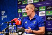 7 January 2019; Leinster senior coach Stuart Lancaster speaking during a Leinster Rugby Press Conference at Leinster Rugby Headquarters in UCD, Dublin. Photo by Sam Barnes/Sportsfile