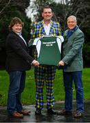 7 January 2019; Doddie Weir was speaking to media in Dublin today ahead of the Ireland v England Rugby Legends match taking place in the RDS on Friday, 1st February. All proceeds from this great event will be split among the My Name’5 Doddie Foundation, Rugby Players Ireland Foundation, Restart Rugby, the IRFU Charitable Trust and Irish motor neurone charities. For tickets search #RugbyLegends or visit Ticketmaster. Pictured is former Ireland international Shane Byrne, left, with former Scotland internationals Doddie Weir, centre, and Scott Hastings. Photo by Ramsey Cardy/Sportsfile