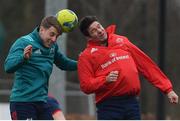 7 January 2019; Liam Coombes, left, Billy Holland during Munster Rugby Squad Training at the University of Limerick in Limerick. Photo by Piaras Ó Mídheach/Sportsfile